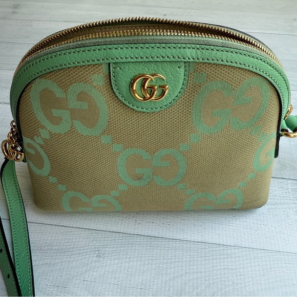 RARE Gucci GG Monogram Ophidia Dome Canvas Shoulder Bag Beige Pepperlight Mint - Picture 3 of 15